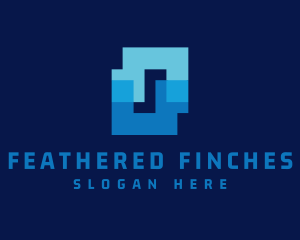 Fintech Letter O logo design