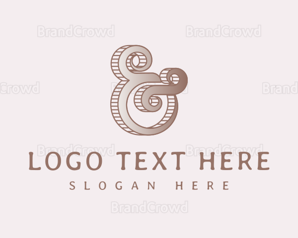 Elegant Swirl Ampersand Logo