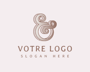 Elegant Swirl Ampersand Logo