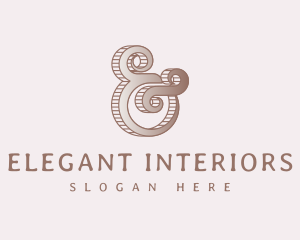 Elegant Swirl Ampersand logo design