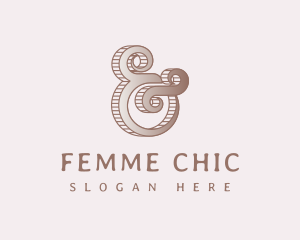 Femme - Elegant Swirl Ampersand logo design