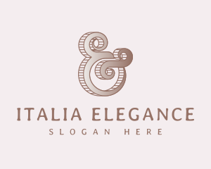 Elegant Swirl Ampersand logo design