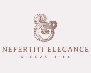 Elegant Swirl Ampersand logo design