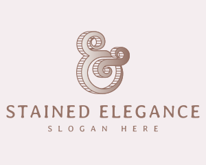 Elegant Swirl Ampersand logo design