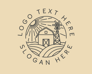 Farmhouse - Farming Barn Field logo design