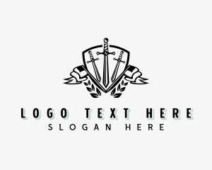 Insurance - Sword Flag Shield logo design