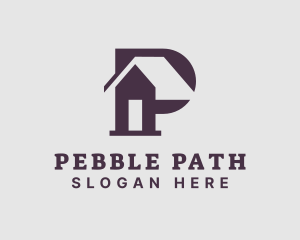 Purple House Letter P logo design