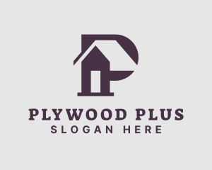 Purple House Letter P logo design