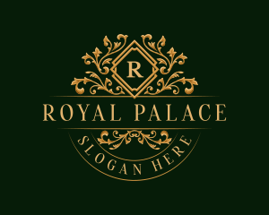 Royal Floral Leaf logo design