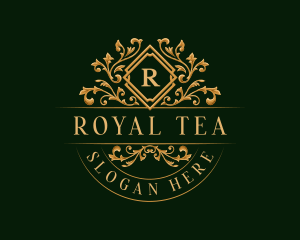 Royal Floral Leaf logo design