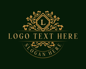 Wedding - Royal Floral Leaf logo design