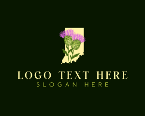 Map - Indiana Dune Thistle logo design