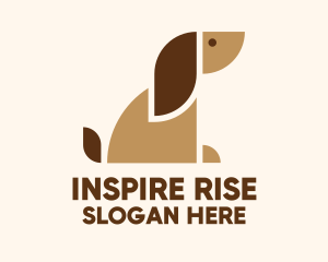 Geometric Brown Dog Logo