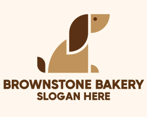 Geometric Brown Dog logo design