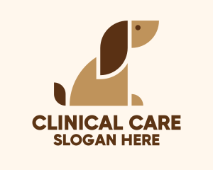 Geometric Brown Dog logo design