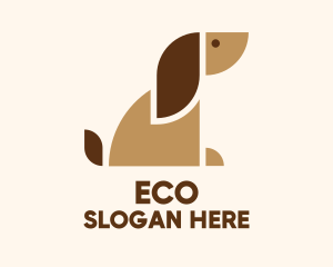 Animal - Geometric Brown Dog logo design