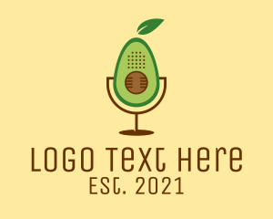 Radio - Avocado Podcast App logo design