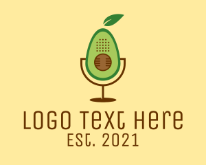 Fresh Fruit - Avocado Podcast App logo design