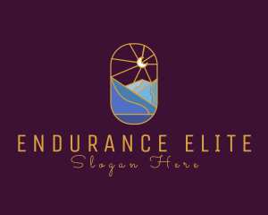 Stained Glass Moon Valley logo design