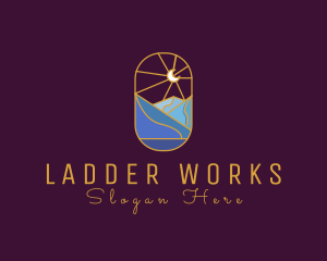 Stained Glass Moon Valley logo design