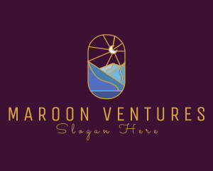 Stained Glass Moon Valley logo design