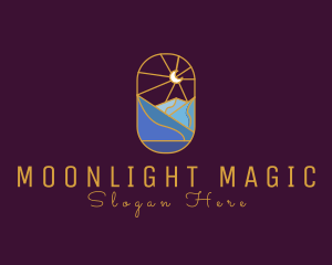 Stained Glass Moon Valley logo design