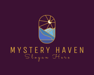 Stained Glass Moon Valley logo design