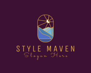 Stained Glass Moon Valley logo design