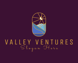 Valley - Stained Glass Moon Valley logo design