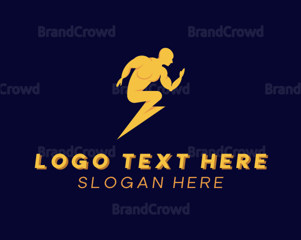 Fast Lightning Human Logo