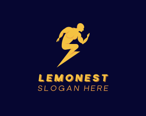 Fast Lightning Human Logo