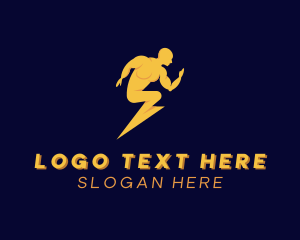 Fast Lightning Human Logo