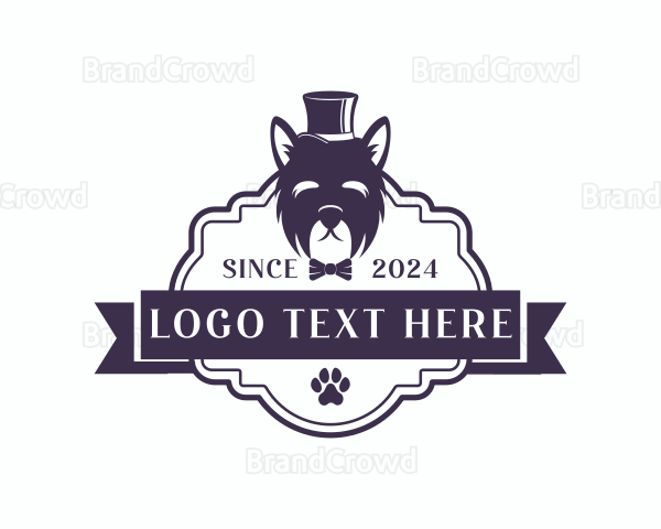 Gentleman Yorkshire Dog Logo