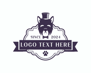 Mascot - Gentleman Yorkshire Dog logo design