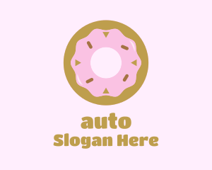 Strawberry Donut Pastry Logo