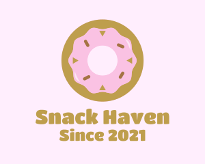 Snack Bar - Strawberry Donut Pastry logo design