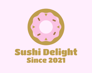 Strawberry Donut Pastry logo design