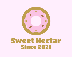 Strawberry Donut Pastry logo design