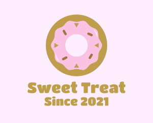 Doughnut - Strawberry Donut Pastry logo design