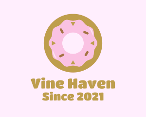 Strawberry Donut Pastry logo design