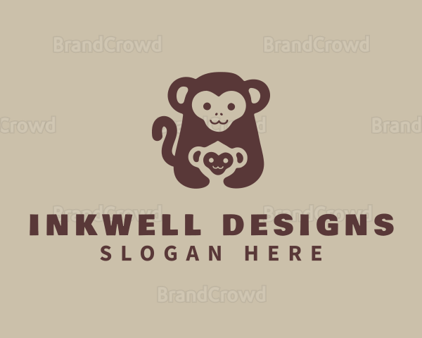 Brown Monkey Baby Logo