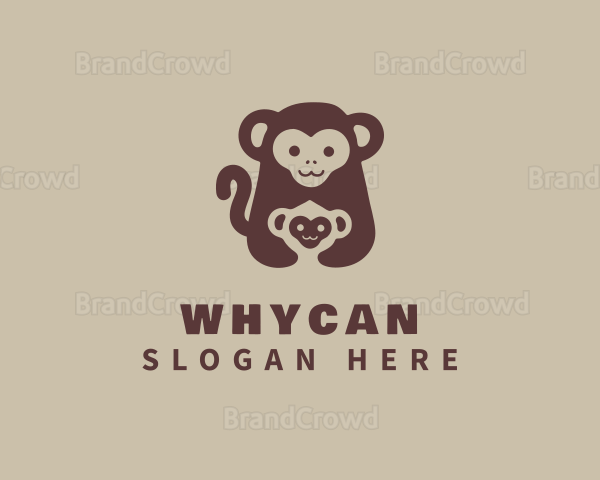 Brown Monkey Baby Logo