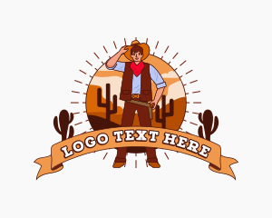 Cactus - Wild West Cowboy logo design