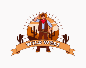 Wild West Cowboy logo design