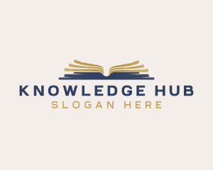 Learning - Book Learning Library logo design