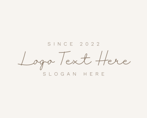 Script - Elegant Script Stylist logo design