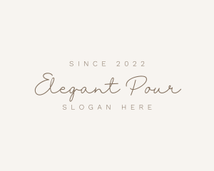 Elegant Script Stylist logo design