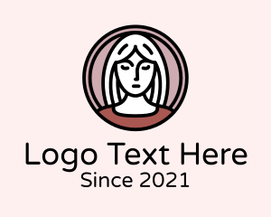 Circle - Monoline Relaxed Lady logo design