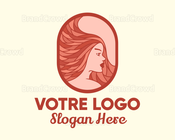 Red Hair Woman Logo