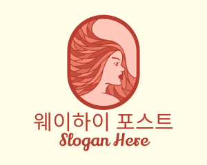 Red Hair Woman logo design